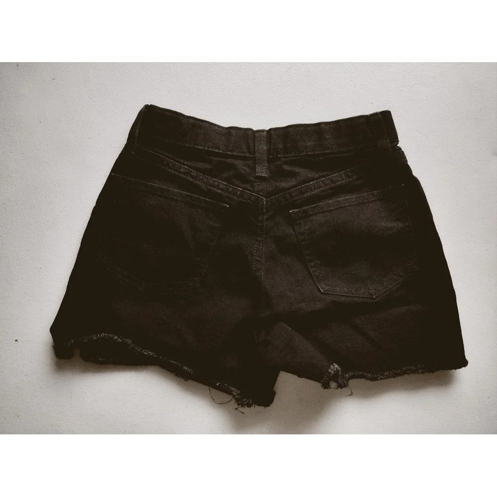 Old Navy Kids Black High Rise‎ Adjustable Waist Denim Jean Shorts Size 10